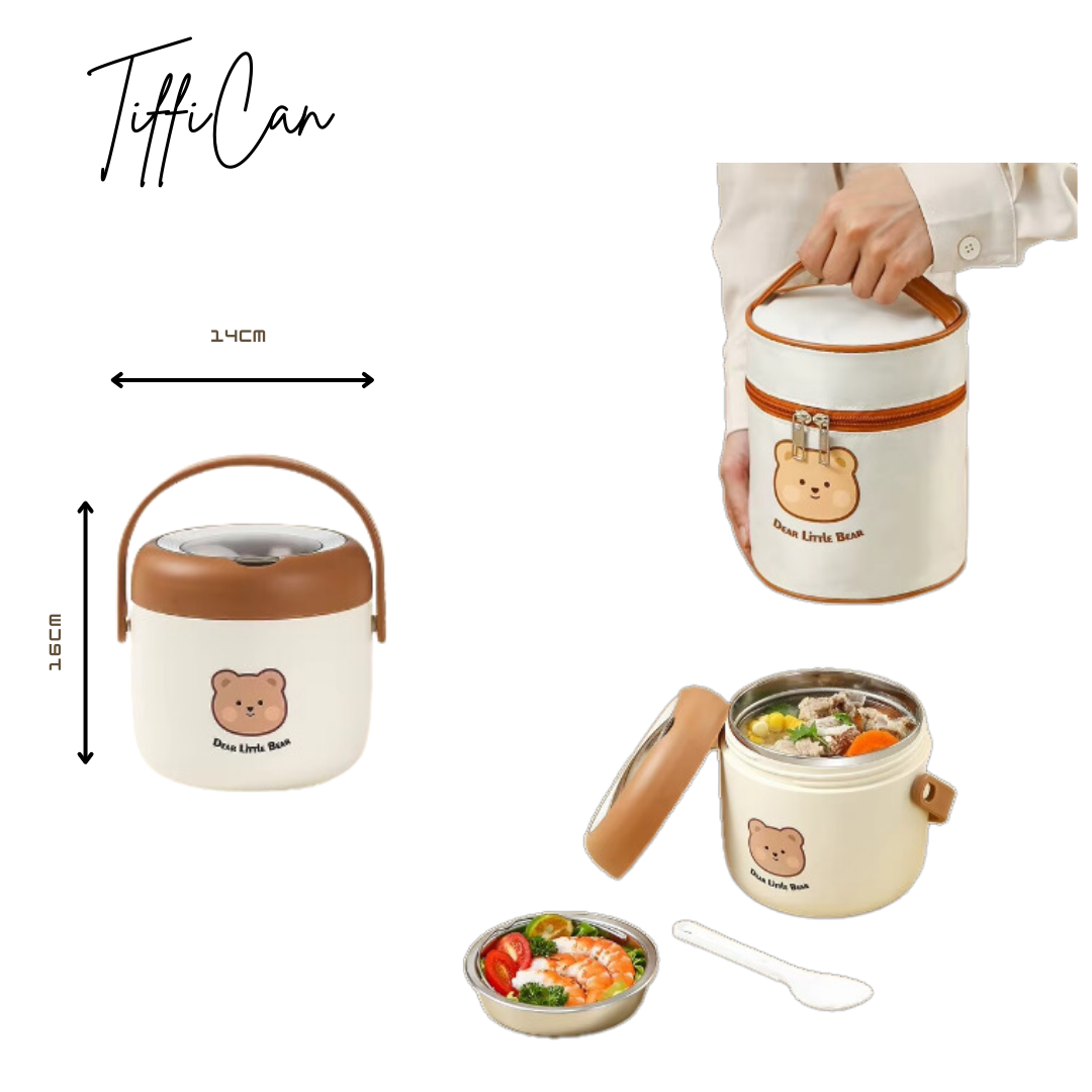 Tiffican -Panda Breakfast Soup Cup/ Lunch Box