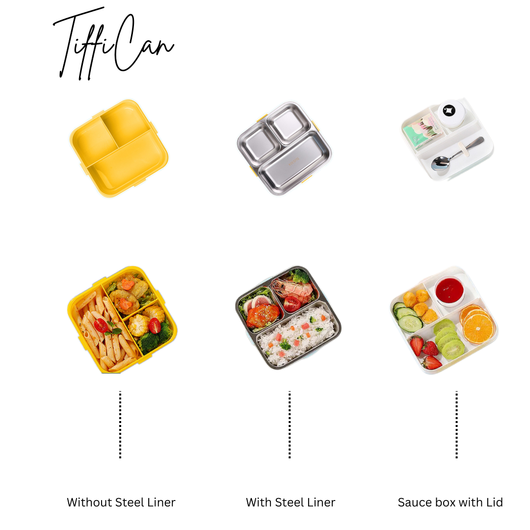 Tiffican - Dino Kids Lunch Box with Sauce Cup